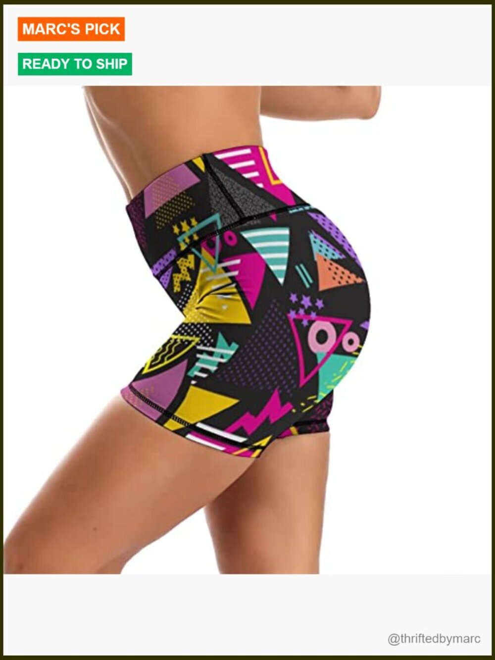 High Waisted Biker Shorts for Women Athletic Running Workout Yoga - Picture 2 of 7